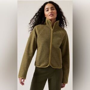 Athleta Stroll Fleece Jacket in Tapestry Gold